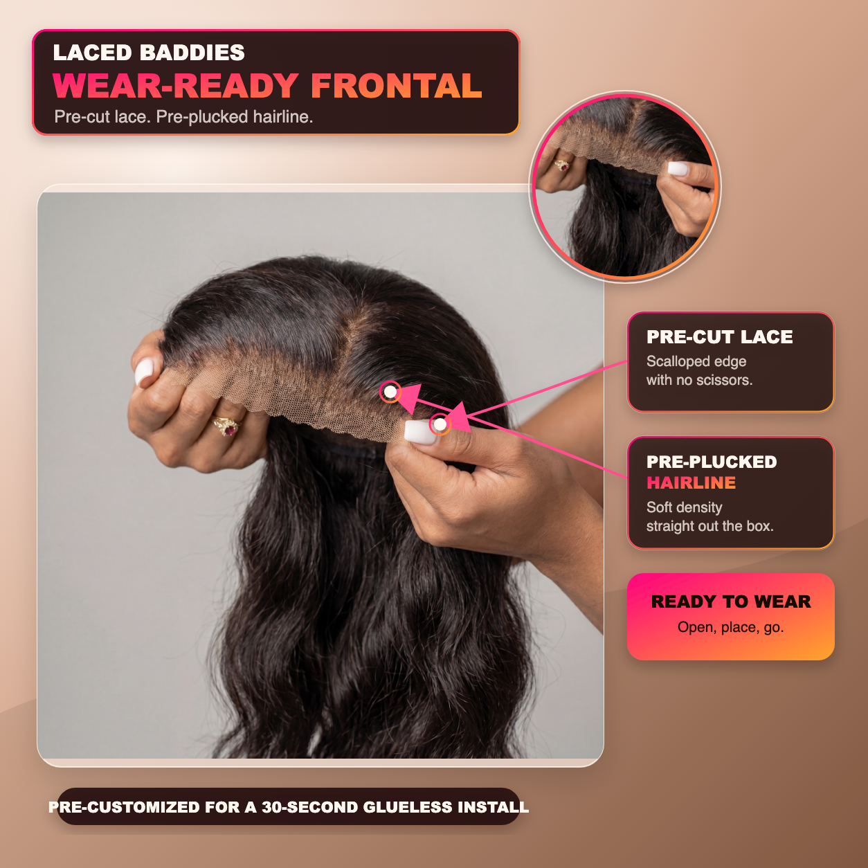 Laced Baddies Pre-Cut Lace and Pre-Plucked Hairline Thumb